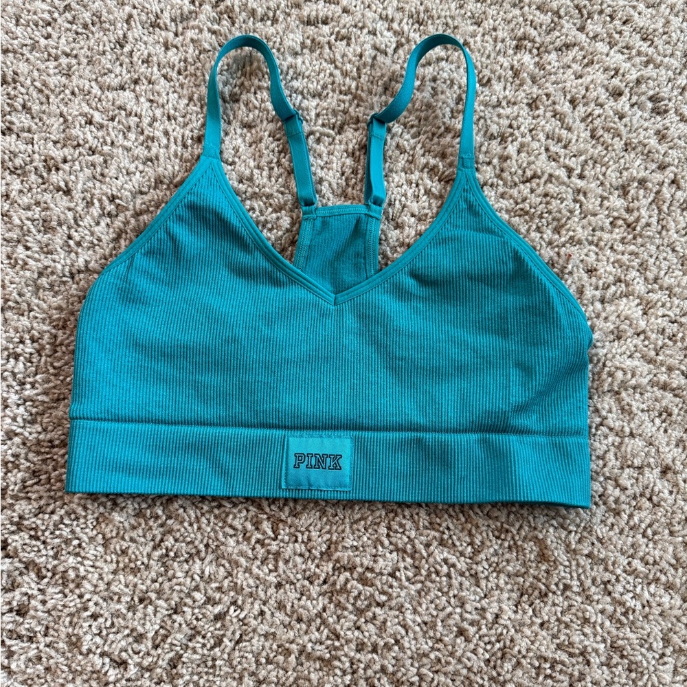 PINK Victoria's Secret Blue Sports Bra for Active Comfort